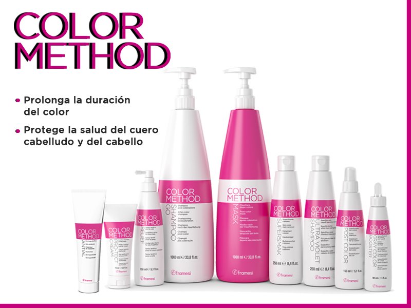 framesies's tweet image. Para lograr un trabajo de color profesional, es necesario aplicar #ColorMethod antes, durante y al terminar el tratamiento. De esta manera se protege y prepara al cuero cabelludo dando un aspecto compacto y brillante. #framesies