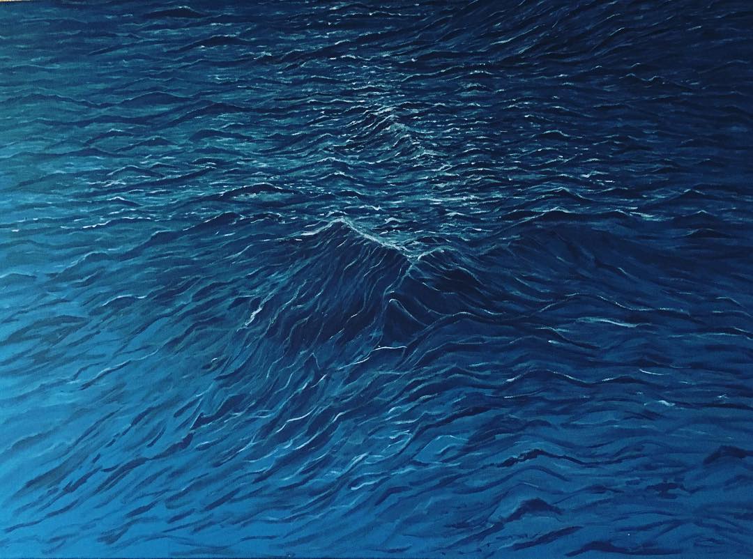 KimNobleArtist's tweet photo. Patricia's painting 'Monster of the Sea' https://t.co/OLoApv4MvC