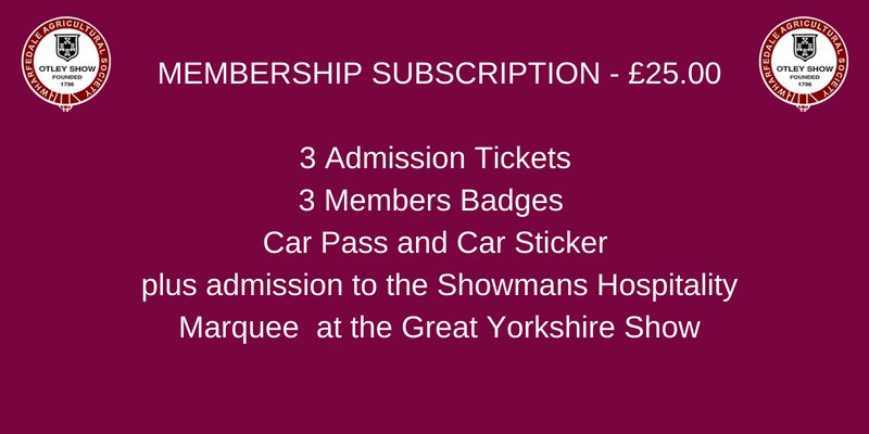 Fancy becoming a member of #otleyshow2018? Theres still time! Download the form today! bit.ly/2jTiXVr
