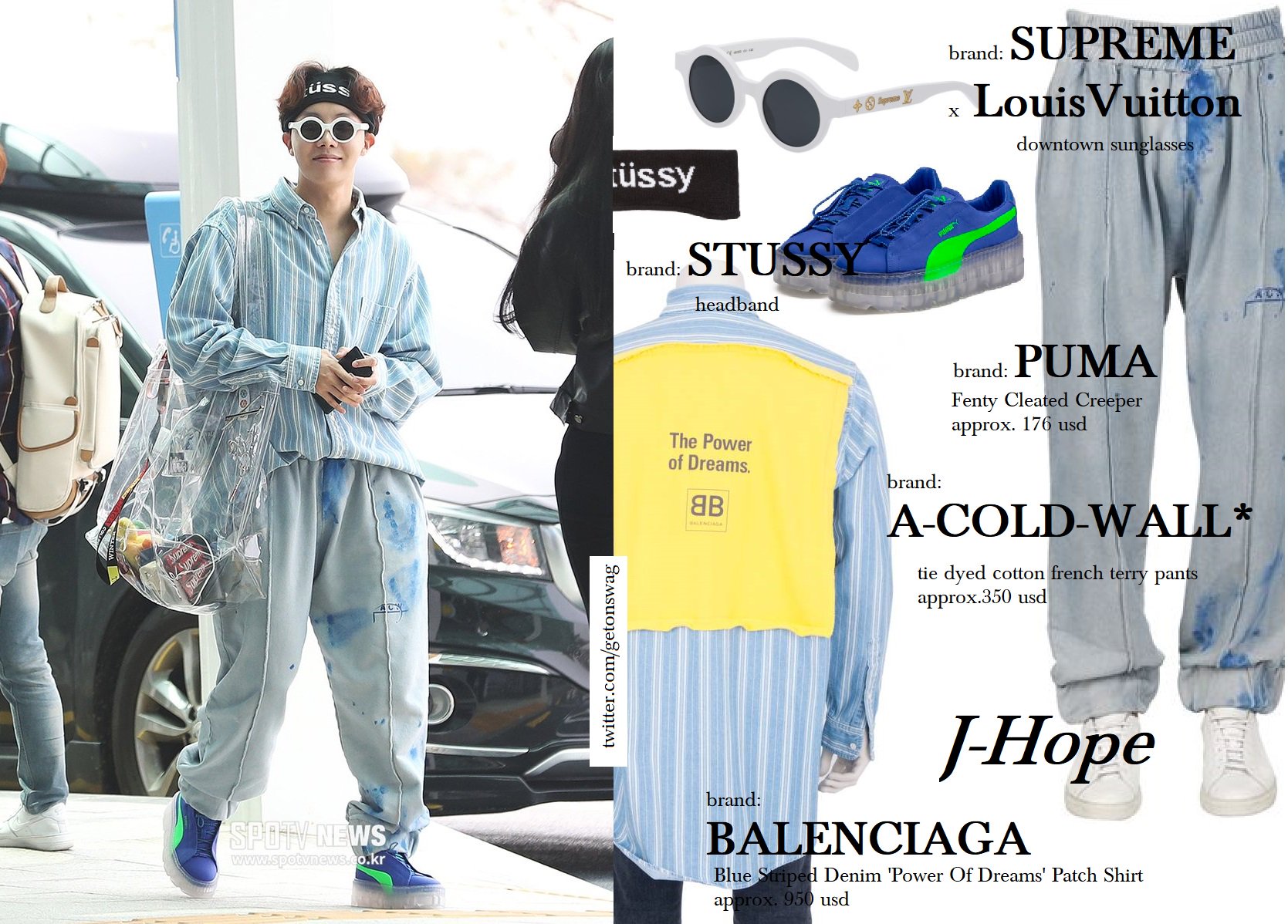 J-hopes airport fashion #bts #jhope