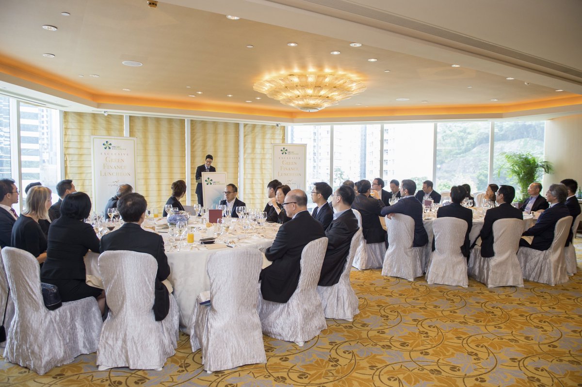 HongKongGBC's tweet photo. Exclusive Green Finance Luncheon on last Friday was a perfect conclusion to our 
event series co-organised with @GRESB, as Govt official and top level management of major HK developers had in-depth chat on how we should boost #greenfinance! https://t.co/yuMMc6Lxza