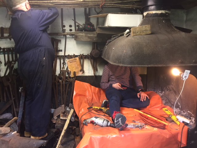 SWMinersMuseum's tweet photo. Big things happening in our blacksmiths forge. Have a listen next time you're in Afan Forest Park #metalbashing https://t.co/JKOE8bdPVH