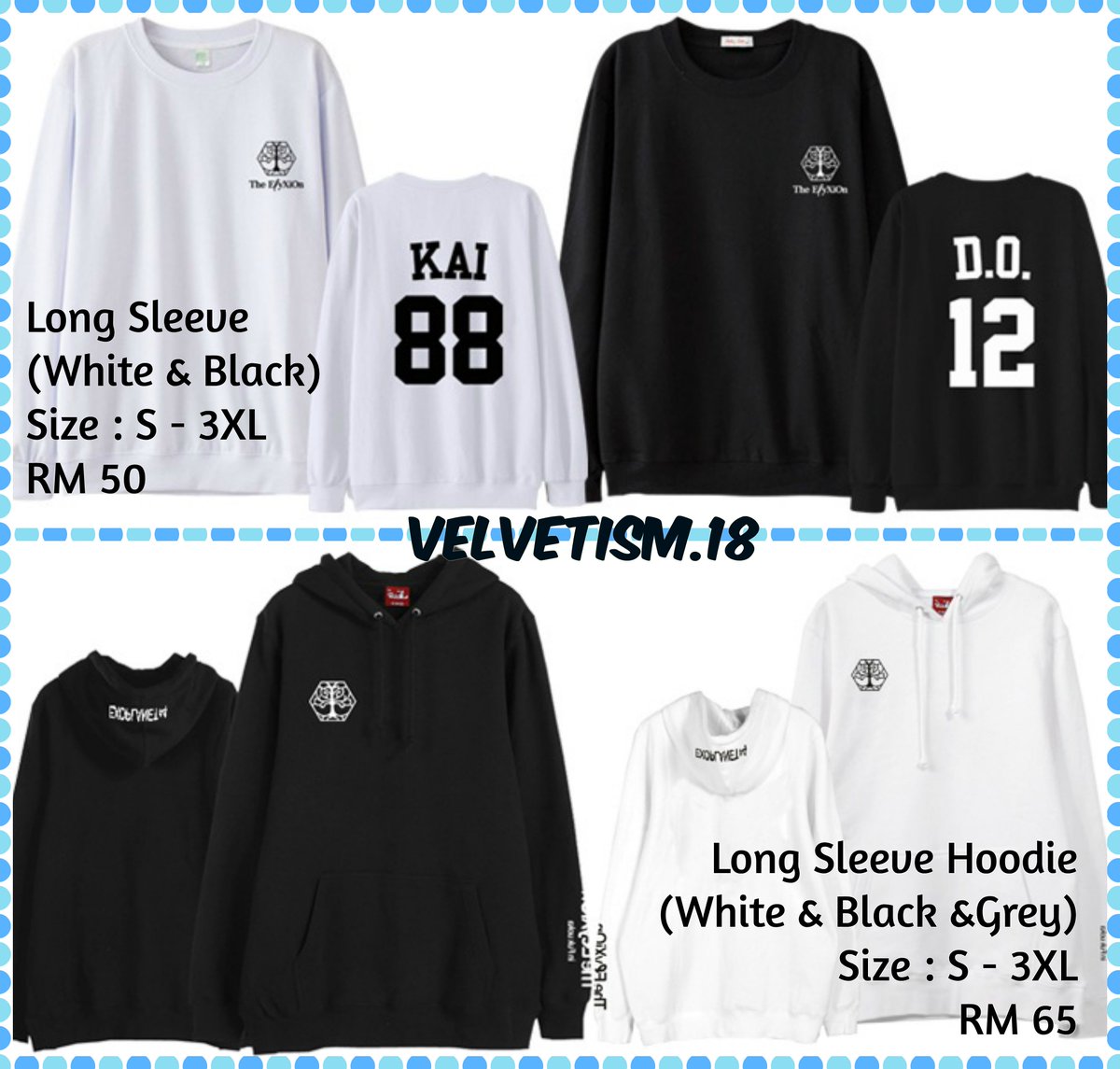 velvetism18's tweet photo. HELP RT PLZ *HANDMADE*

#EXO Kits  ♡ 
>Banner/Pouch/Hoodie/Jacket (Outfit free 1 MD)
>EX Shipping

@myeomi_my @kmerchsss @kfinegalore @ShopKorean @kpop_pers @kpopmarket_my @NiniShop_88 @kpoparcade @realmeshop @KpopEditsMY @MYKPOP @MKF_RT @peachypeachkpop

#ElyXiOninMalaysia https://t.co/EXEBmPQ2PS