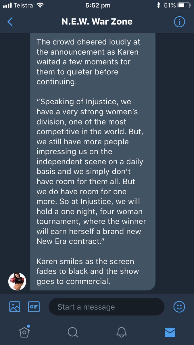 Following the Seth Rollins vs King Cuerno match, GM <a href="/WeKarenALot/">Karen Jarrett, CEO -Parody-</a> declared <a href="/ImperiousRobust/">Visionary Of Monday Night's || NOT @WWERollins</a> would defend against both @CuernoTheHunter and @PsychoGoldenBoy at #NEWInjustice. Also at the event, a women’s tournament with the winner earning a contract.