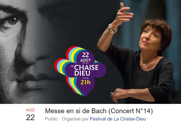 Fest_ChaiseDieu's tweet photo. [Concert N°14] MESSE EN SI DE BACH le 22.08.18 à 21h, Abbatiale Saint-Robert #ChaiseDieu avec le retour de Françoise Lasserre et son ensemble Akadêmia pour une traversée inspirée de cet océan musical et spirituel ! Info+ https://t.co/CBwBm3oKjX #MusiqueSacrée https://t.co/wKWi50M93E