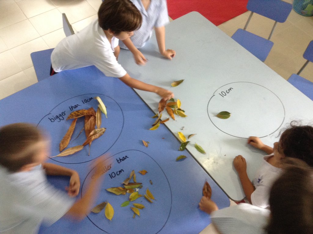 LJSpencer13's tweet photo. Millie the millipede needs a new leaf. She is 10cm long, which leaves would be perfect for her? 🐛@ISSamuiPrimary #maths #measuring #estimating #discussion https://t.co/P2etD1nSv2