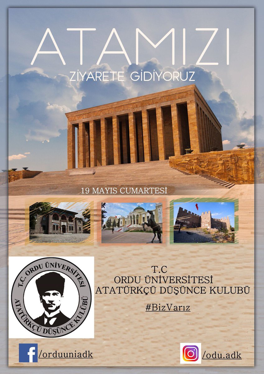 oduadk's tweet photo. Ordu Üniversitesi Atatürkçü Düşünce Kulübü Olarak 19 Mayıs Atatürk’ü Anma, Gençlik ve Spor Bayramında #BizVarız Demek İçin Anıtkabir’deyiz. https://t.co/V99lLnidZZ