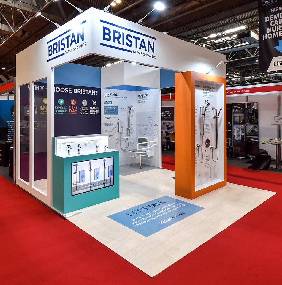 Naidex showcased 300 cutting-edge exhibitors. One of the stands at this year's Naidex was Bristan Taps &amp; Showers. Stand designed, built and installed by Alpine Display Ltd #customexhibitionstands #NEC #exhibitionstanddesign #naidexshow