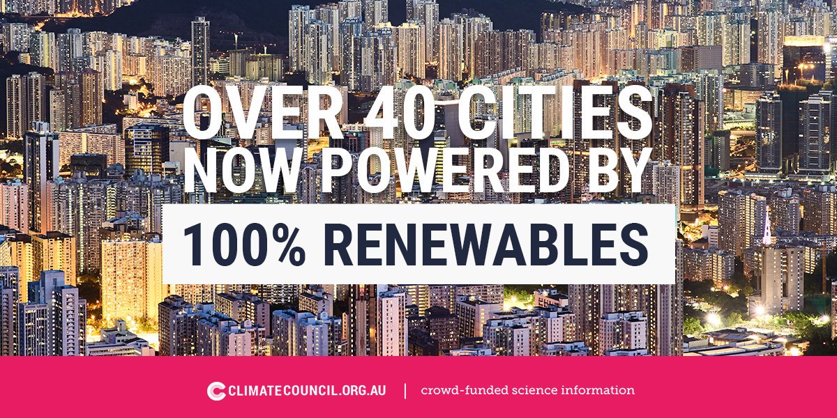Renewables BOOM: Over 100 global cities get majority of electricity from #renewables ow.ly/SgYB30jU7x0  via <a href="/CDP/">CDP</a>