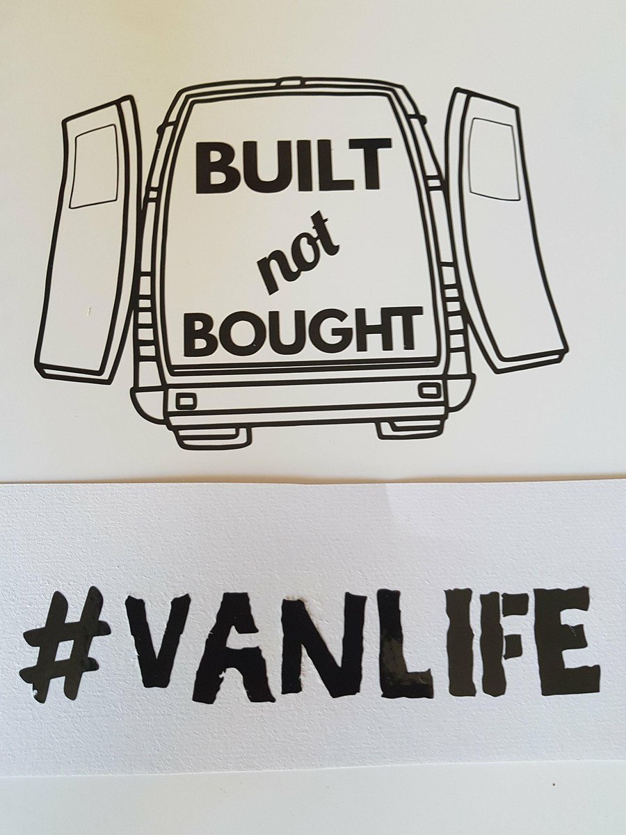 Newly designed exclusive Mohobo stickers/decals for the growing community of die-hard self builders and van lovers.  

CHOICE OF COLOURS BLACK OR WHITE - Please specify when ordering.  

ow.ly/z44750hhO3h

Size: 
#Vanlife -15cm x 3 cm
Built not Bought - 15cm x 12 cm