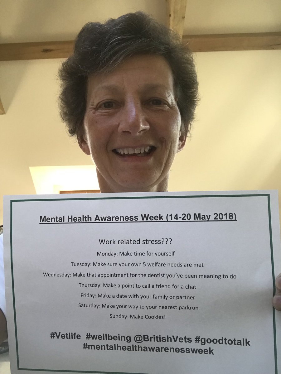 Melissavet64's tweet photo. Mental Health Awareness Week #MHAW18 #VetLife #goodtotalk #tipstohelp https://t.co/4DCkonwuPL