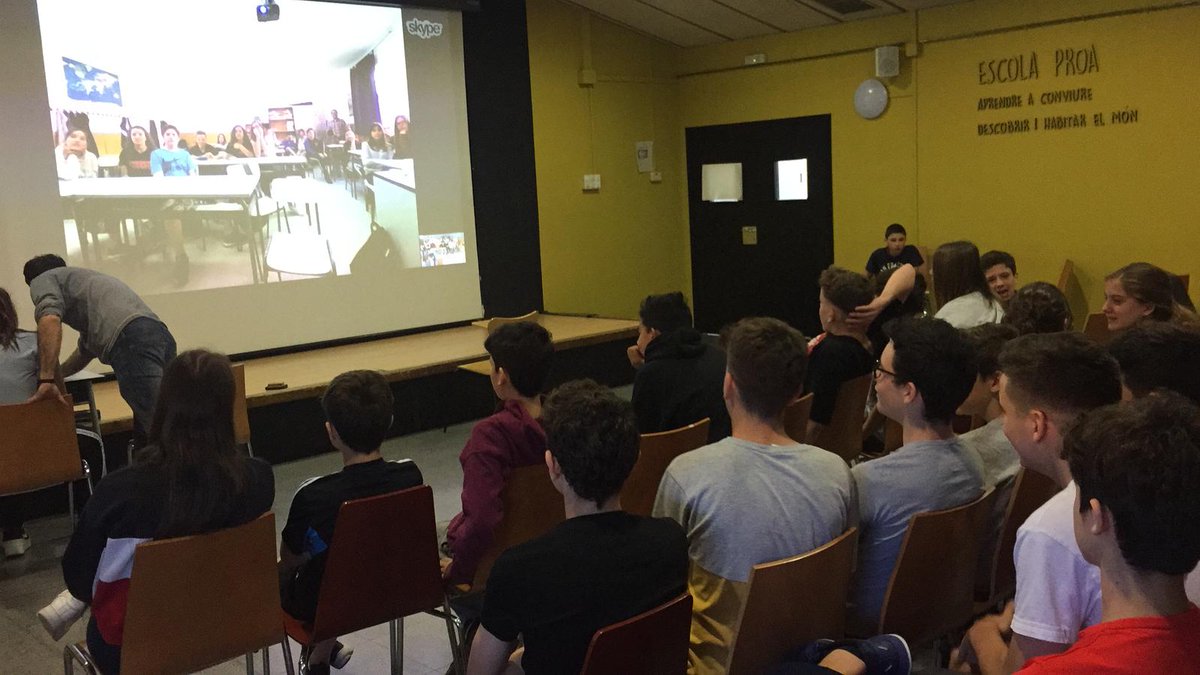 EscolaProa's tweet image. Videoconferència #videotrams 2n Eso amb @escolaguinardo #sharetolearn @FTrams