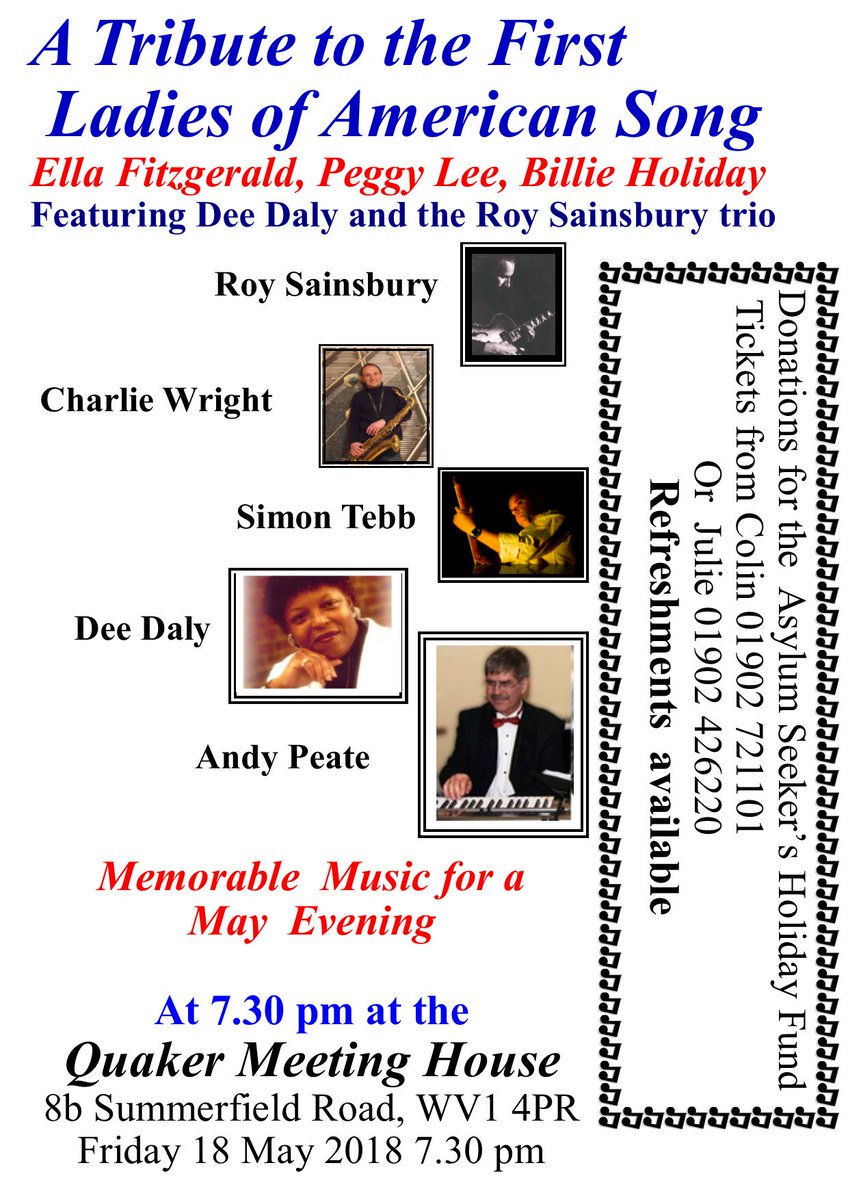 keithoberry's tweet photo. Five fabulous musicians - free entry - collection for Asylum seekers Holiday. This Friday- details on poster. https://t.co/UEIIPMUiRi