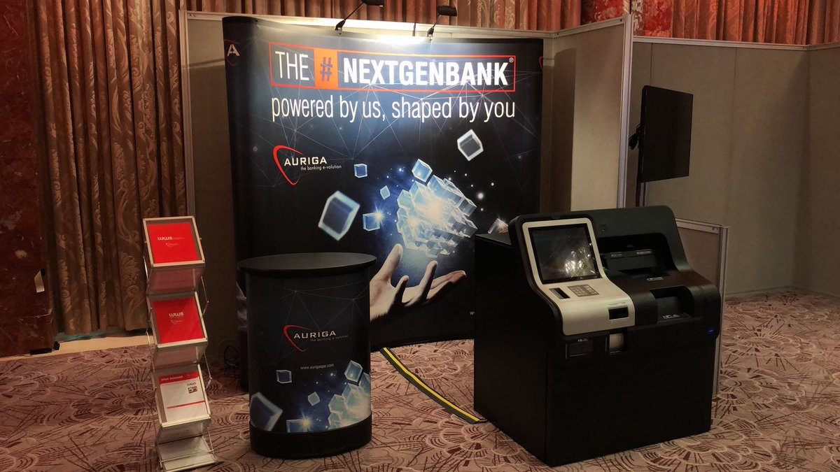 AurigaSW_German's tweet photo. Wir sind bereit! Besuchen Sie uns am Stand 1 auf der #SSBE18 in #London und testen Sie unsere smarten Softwarelösungen! @RBRLondon #nextgenbank #Innovation #omnichannel #Geldautomat https://t.co/p9XpuXI54J