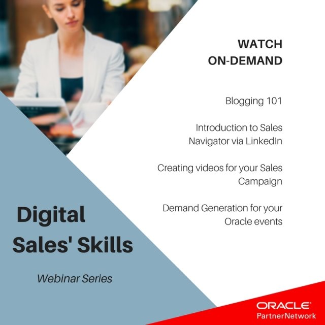 FREE: Improve Digital & Social Skills #Digitalselling #skills #blogging #linkedinsales #videosforsales #demgen @oraclepartners @poutbenefitmac @Collie_Ollie @Lartaylor @oracleemeaps @fjtorres @MichelMariet bit.ly/2ICGgRA