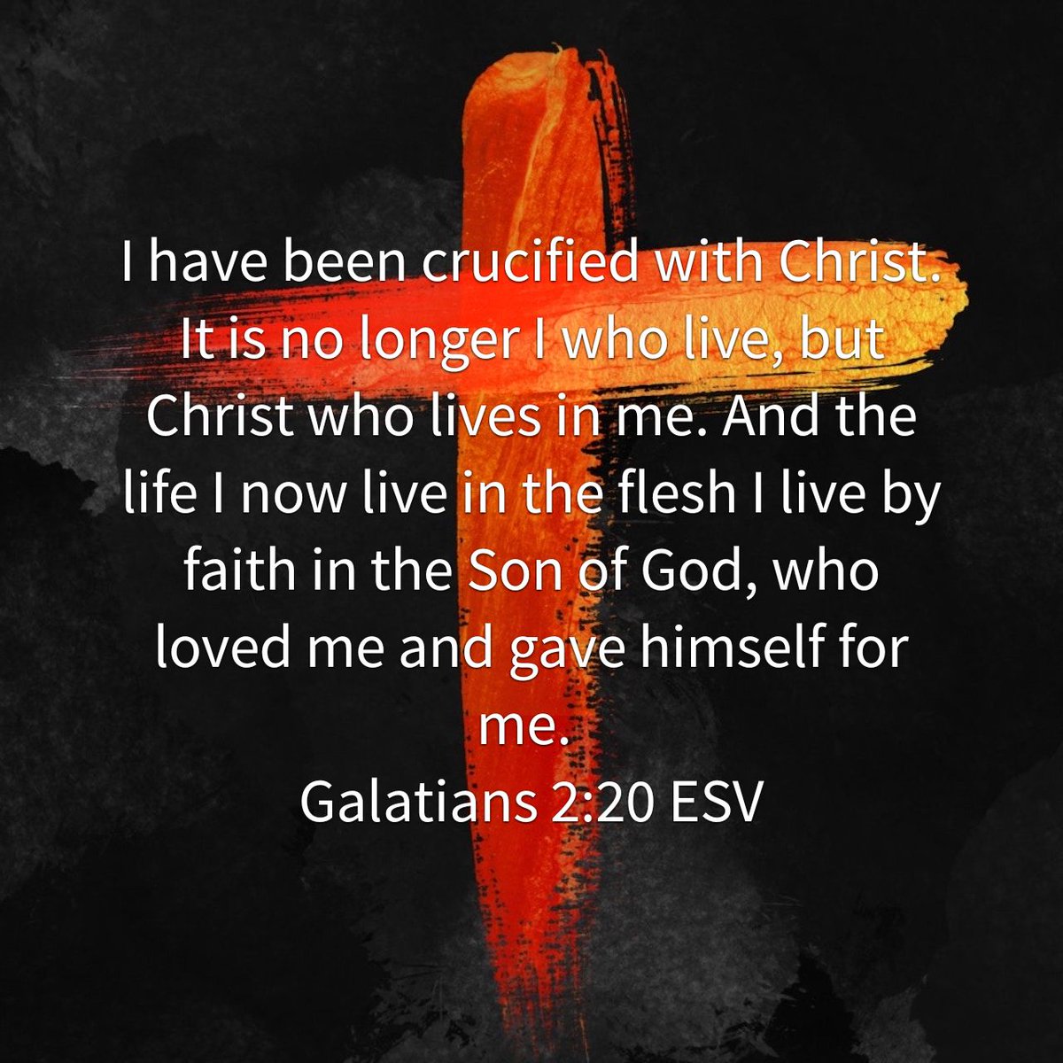 I have been crucified with Christ. It is no longer I who live, but Christ who lives in me.