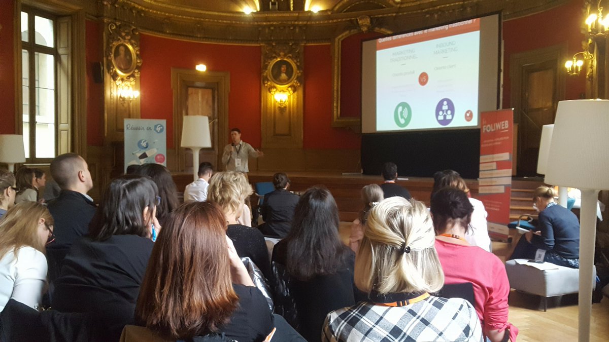 Foliweb's tweet photo. Maximilien de @http5000 nous parle de la stratégie d'Inbound Marketing chez @Gonumerique ! #Gonumerique #TPE https://t.co/mnCqqaeO32