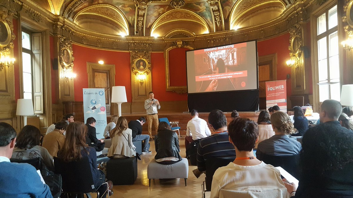 Foliweb's tweet photo. Maximilien de @http5000 nous parle de la stratégie d'Inbound Marketing chez @Gonumerique ! #Gonumerique #TPE https://t.co/mnCqqaeO32