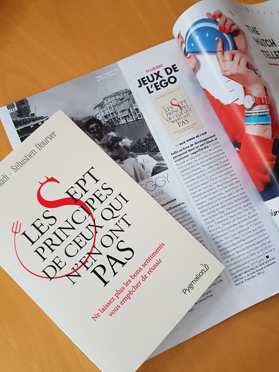 ed_Pygmalion's tweet photo. Merci @ELLEfrance pour ce bel article sur "Les Sept principes de ceux qui n'en ont aucun" de @SamirBouadi et @SebDourver https://t.co/MC5oFxemsw