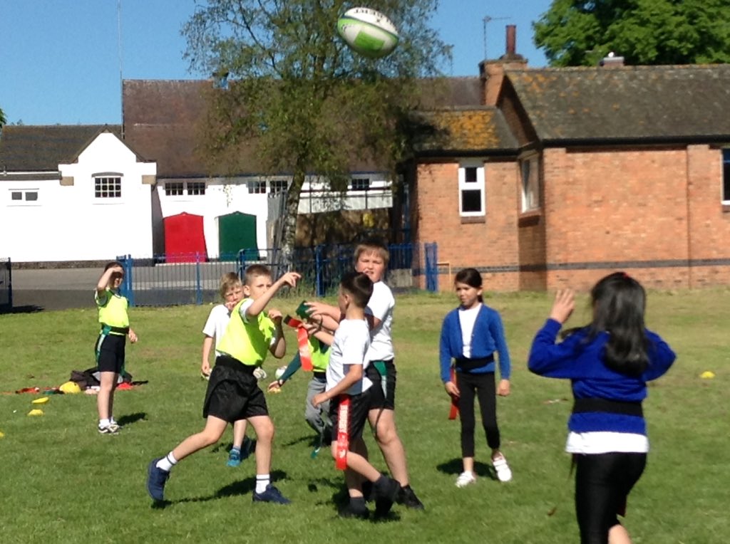 latimerprimary's tweet photo. Another great Rugby session from @LeicesterTigers this morning! #rugby #tigers #latimerpe #4afpe #enthusiasm https://t.co/LEuANcgEEC