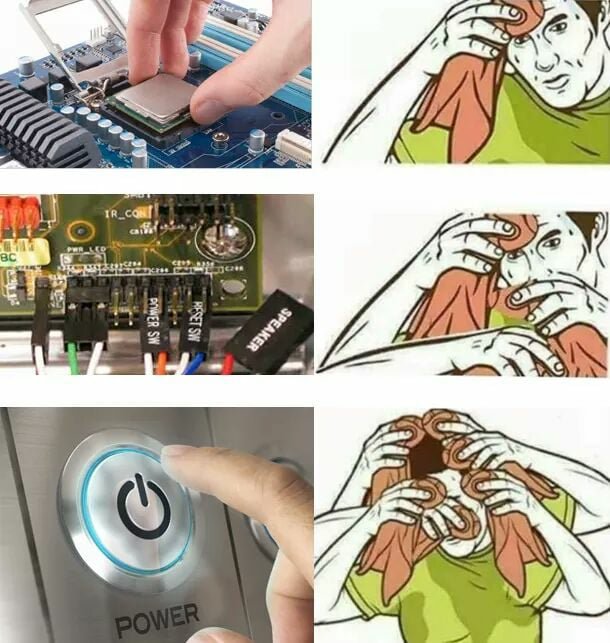 ShopHFR's tweet image. Ma vie de 🇬️ 🇪️ 🇪️ 🇰️

Quand tu montes ton PC 😱

#mvdgHFR