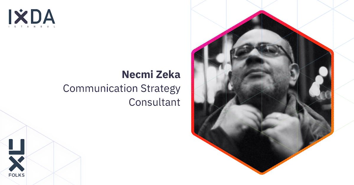 UXFolksTeam's tweet photo. Necmi Zekâ, Publicis Yorum, RPM/Radar reklam ajanslarında yaratıcı strateji yöneticisi olarak çalıştı. Kurumsal iletişim ve marka danışmanı olarak çeşitli kuruluşlara hizmet vermektedir. 26 Mayıs’ta bizlerle olacak.. https://t.co/F3xY9kP3lk