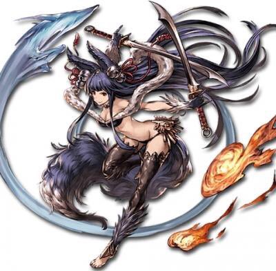 白髪ちゃん しろがみちゃん 1枚目がグラブル 2枚目がオセロニア これで炎上wwwwwww