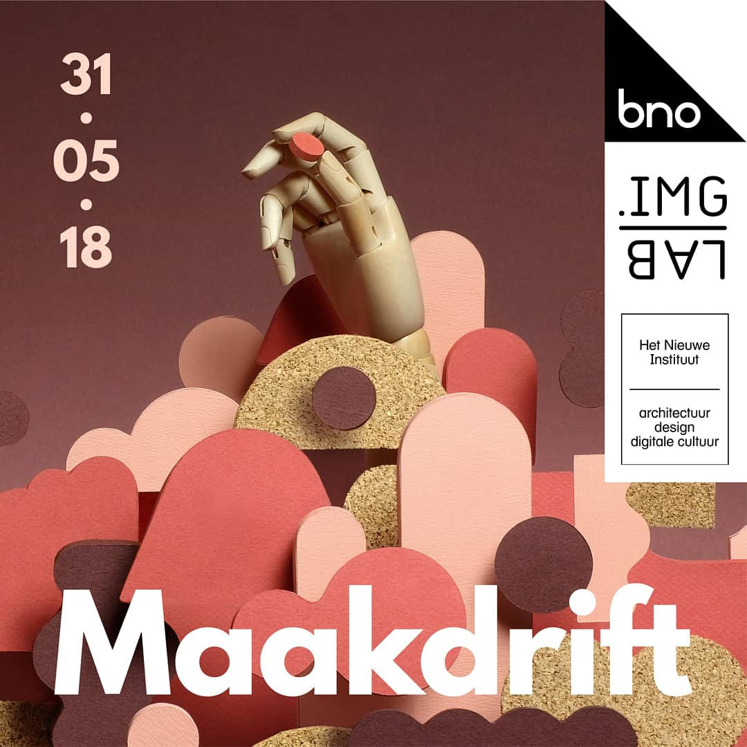 31/5 is het zo ver! Wij presenteren een avond vol 'maakdrift' in <a href="/NieuweInstituut/">Nieuwe Instituut</a> 👀 ✨ Met makers die het onderscheid niet maken tussen leven om te werken en werken om te leven. Met o.a.: Studio Mals, <a href="/klaaskuiken/">Klaas Kuiken</a>, Florentijn Hofman en Ruben Steeman! Tickets:🔗 #bno #imglab