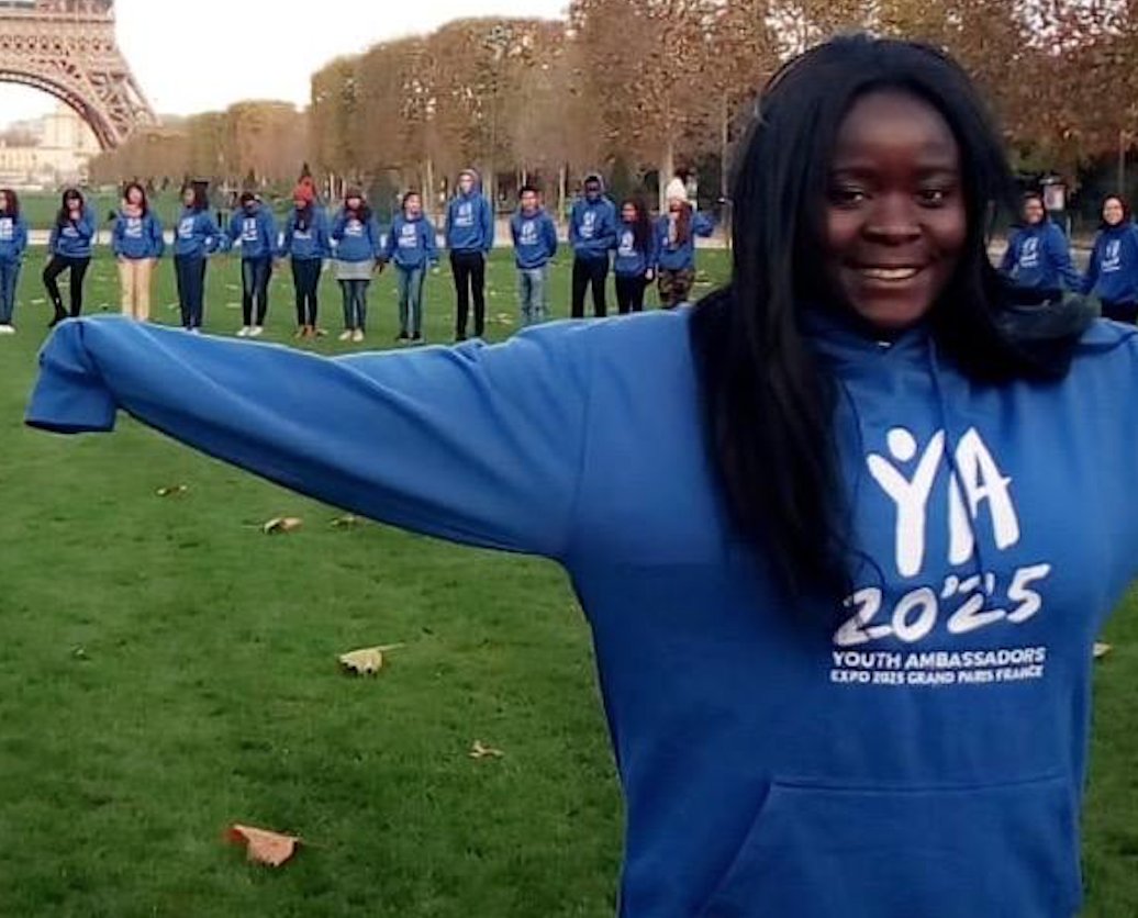 JCFromantin's tweet photo. Une pensée émue pour Knindi Elone qui vient de décéder d'un accident de voiture. Elle était notre jeune ambassadrice #expofrance2025 au #Rwanda ; nous l'avions accueilli à Paris ; elle avait l'enthousiasme et l'énergie dont nous avons tant besoin pour faire bouger le monde ... https://t.co/6nUbbhy0Rb