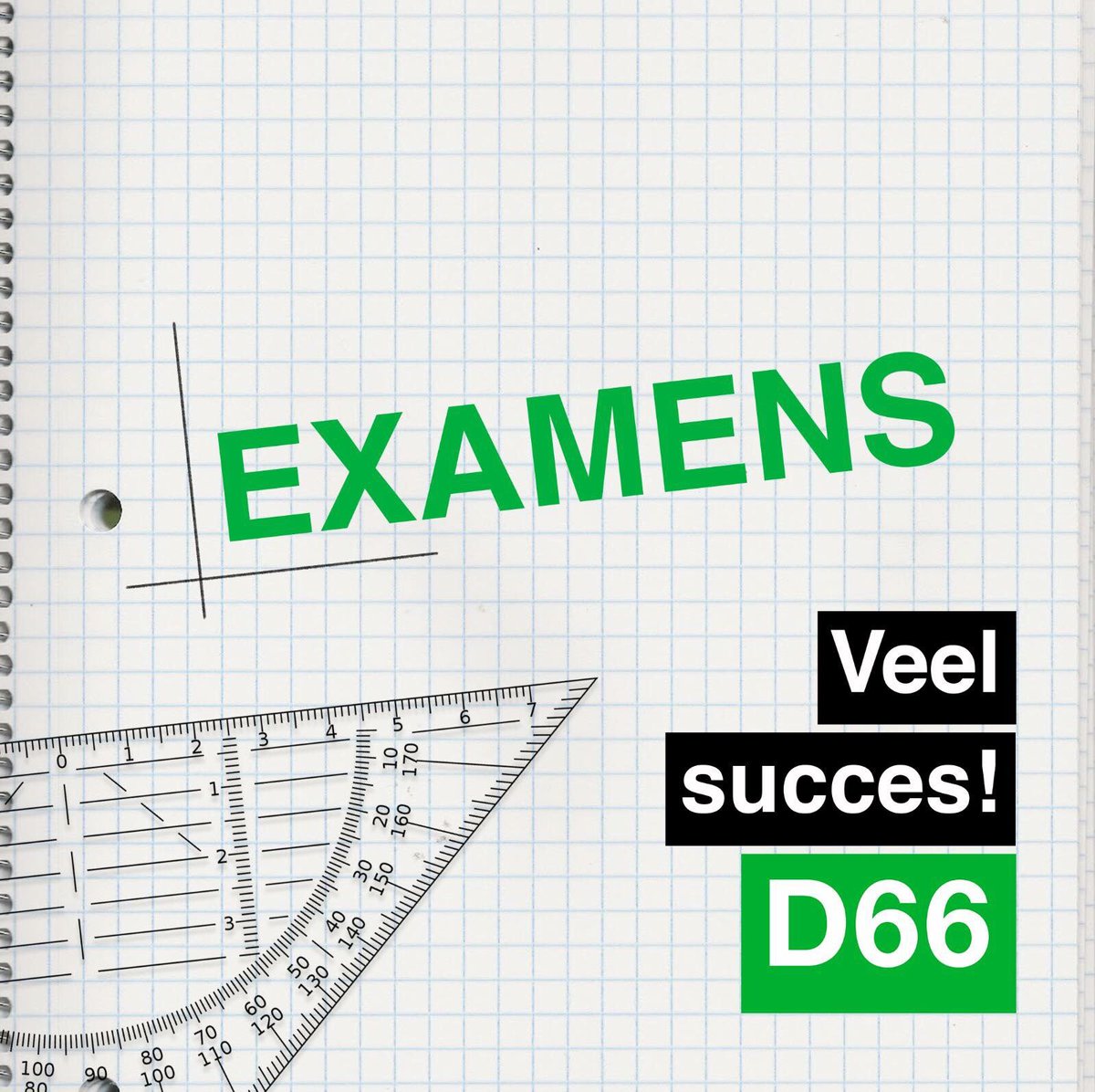 D66 Eemnes wenst alle eindexamenkandidaten veel succes de komende weken!