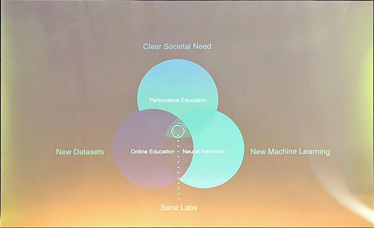 Fascinating talk on personalized learning by Sana Labs #KFF18