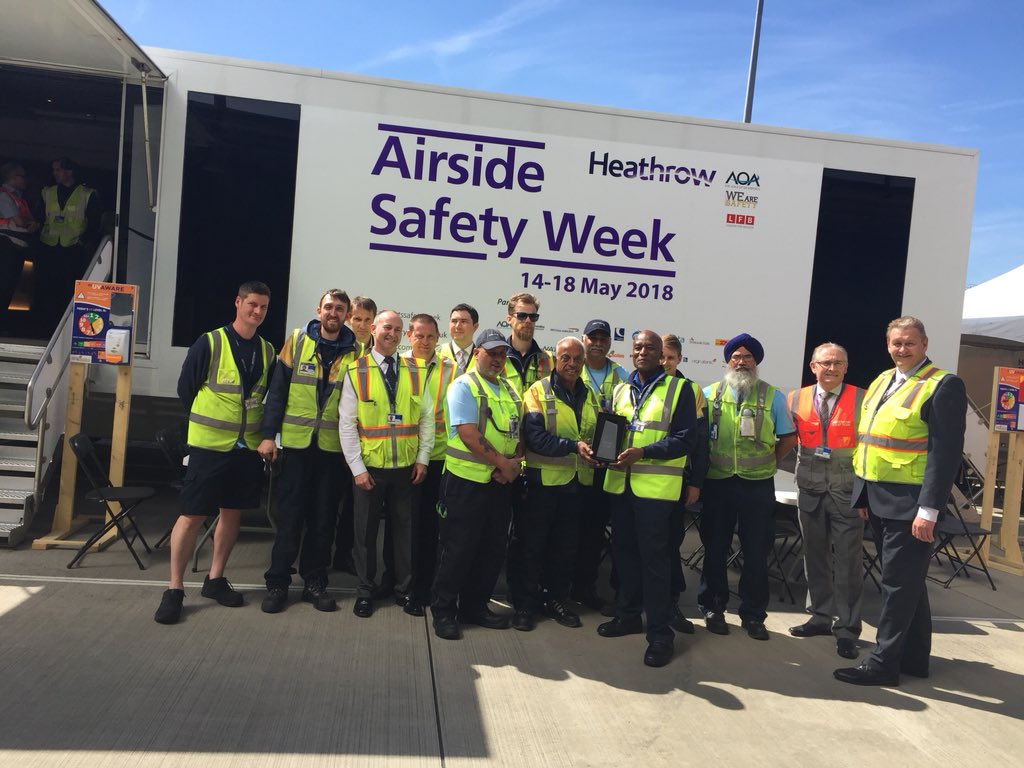 Clive Cronk (@cronk__lhr) on Twitter photo #whyiloveAO LHR BTW Team receiving their award for London Heathrow Airport Ground Handler of the year 2017. <a href="/weareunited/">We Are United</a> Awarded during the Heathrow Safety Fair #beingunited #whyiloveAO LHR BTW Team receiving their award for London Heathrow Airport Ground Handler of the year 2017. <a href="/weareunited/">We Are United</a> Awarded during the Heathrow Safety Fair #beingunited