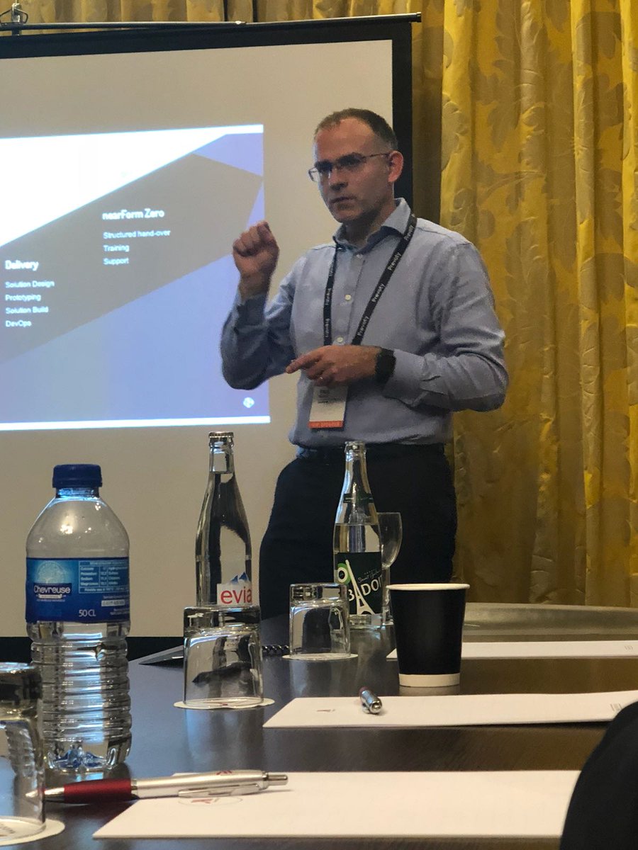 nearform's tweet photo. COO @paulatnearform speaking at the @CDMmedia #CIOEU Summit about De-Risking Digital Delivery. https://t.co/tUEIBTEAFC