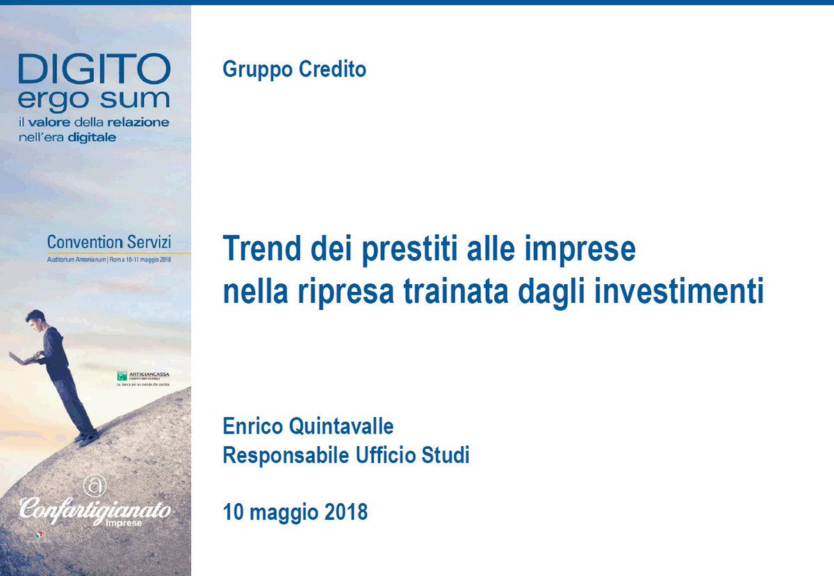 e_quintavalle's tweet photo. On line slides #ufficiostudi a gruppo #credito; #DigitoErgoSum #confartigianato #Servizi2018 https://t.co/ulhenwPzEB https://t.co/MNjAB9VYUo