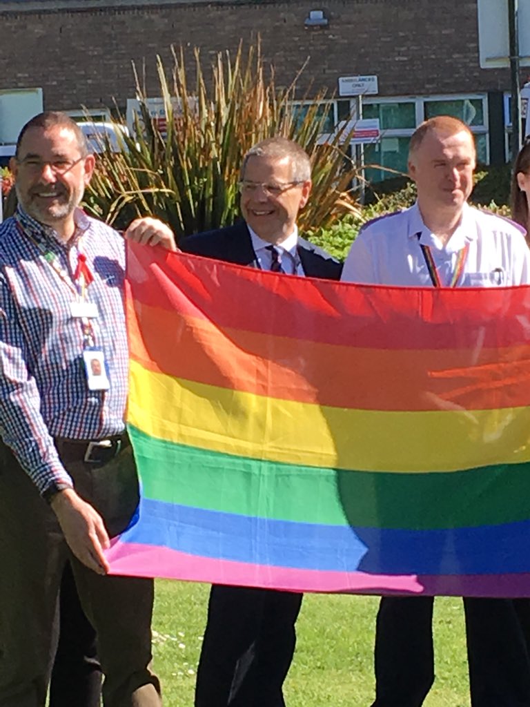 NChaplaincy's tweet photo. 🌈 flag flying at both Hospitals. A Trust that supports all, and where all are valued as individuals. @NUTHEqualities @NewcastleHosps @UnisonNUTH @HealthChaplains @MCushlow @JackieDanielNHS https://t.co/vvRorl3bIT