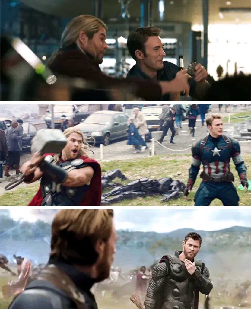 ธอร์เป็นอีกตัวละครที่ผมชื่นชอบมากที่สุด และในทุกภาคของ #Avengers ก็จะมีฉากที่ต้องได้สู้เคียงบ่าเคียงไหล่กันกับแคป มันเป็นความรู้สึกที่.. นี่แหล่ะครับ #AmericanThunder #ThunderShield