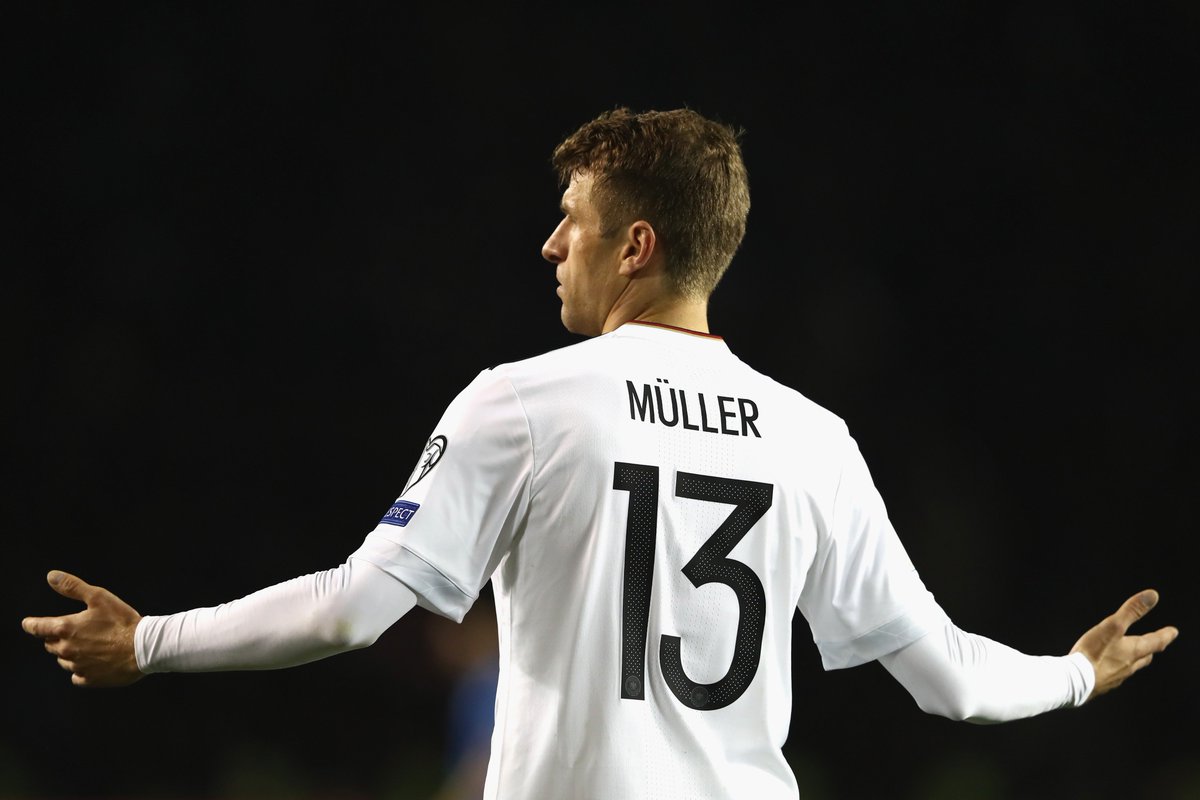 UEFAEURO's tweet photo. Thomas Müller at the World Cup:

🏆 1 trophy
⚽️ 10 goals
👕 13 games https://t.co/chvcwOSf3J