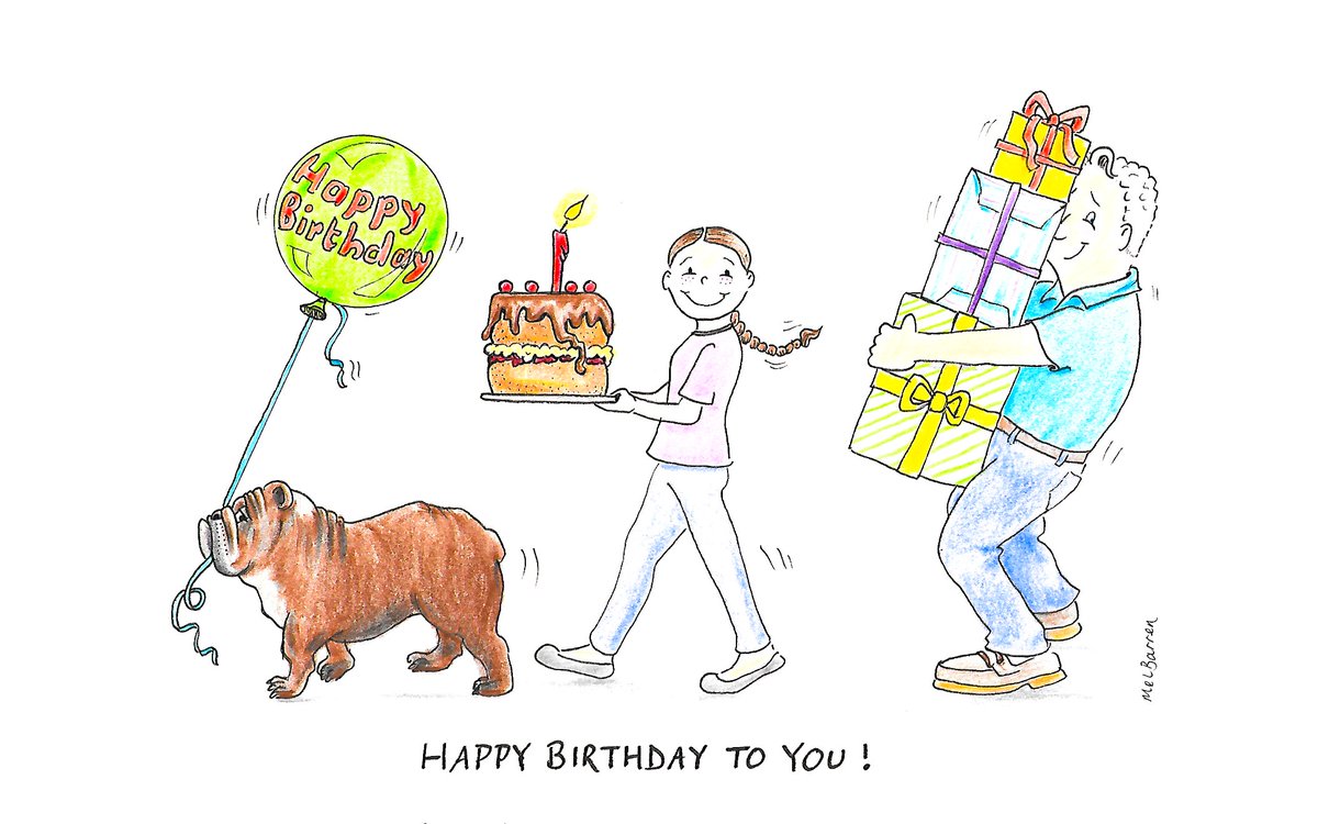 Hate buying cards? Solution: get the one cartoon of your family printed into a glossy birthday cards for you to give to your friends and family. Talk to me about drawing you! #birthdaycards #cartoons #BritishBulldog