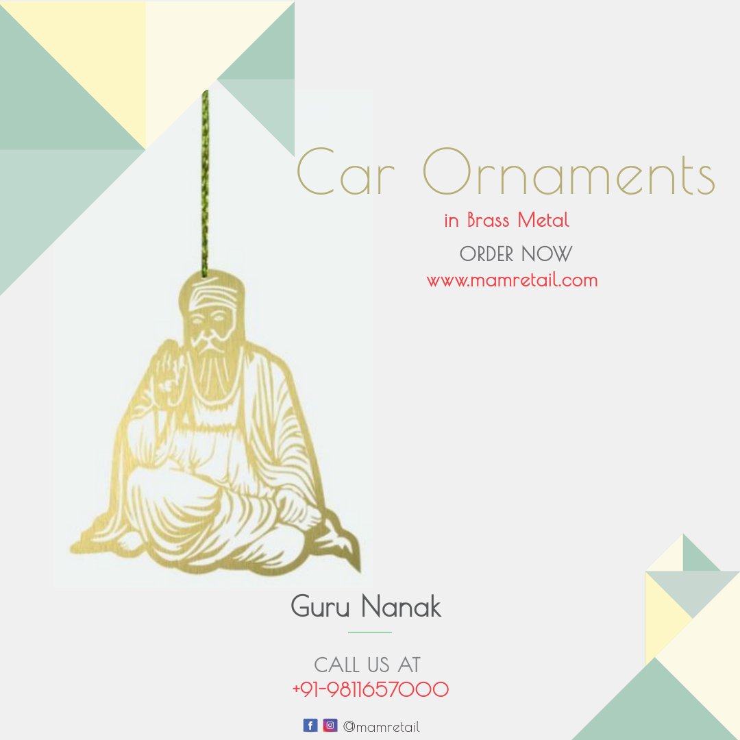 mamretail's tweet photo. #GuruNanak #CarOrnament in Brass
Price : Rs 700
Material: 26 Gauge Brass Sheet with 24 Karat Gold Plating.

Buy: https://t.co/KtRHjRXiUd
▶️Our products are also available on #Amazon | #Flipkart | #Paytm mall 
📞Call/Whatsapp: +91 9811657000

COD Available
Resellers are welcome https://t.co/40s7AJUXJS
