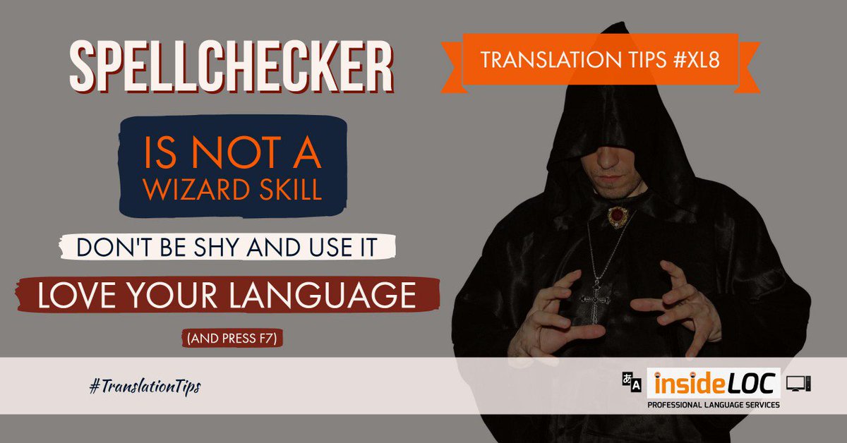 insideloc's tweet image. Behold... the #Spellchecker
#TranslationTips