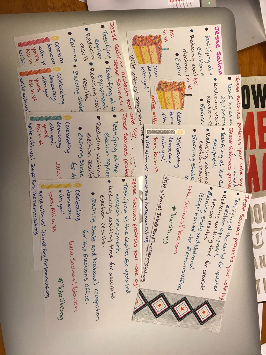 Trixie_Cats's tweet photo. One of my Mother’s Day gifts was uninterrupted time to write 8 postcards for #JesseSalinas #YoloStrong #PostcardsToVoters @DemocratWit 🌊💙🌊💙🌊 https://t.co/canUXMyE9U