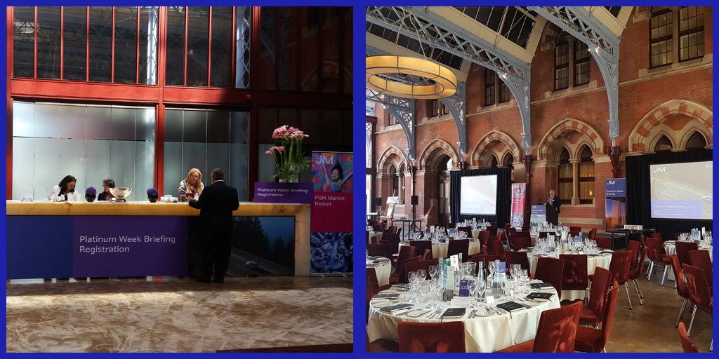 Johnson_Matthey's tweet photo. Registration is underway for the JM #PlatinumWeek briefing @StPancrasRen in London. The next edition of our free 'PGM Market Report' is launching today, reviewing supply and demand for the platinum group metals. Get yours at 13:00! https://t.co/1cS0emEpcz #pgmmarketreport https://t.co/k1COXsELPu