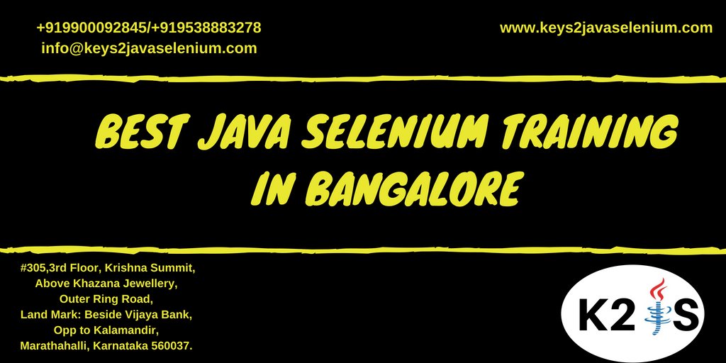JitendraKeys2's tweet photo. #Best_Java_Training_Marathahalli
#Best_Selenium_Training_Marathahalli
#Best_WebService_Training_Marathahalli
#Best_Manual_Testing_Marathahalli
Call Now for #Demo:+91 9900092845 / +91 9538883278
Email Us: info@keys2javaselenium.com
Website: https://t.co/A73xvjxVit https://t.co/S5qChNcKeL