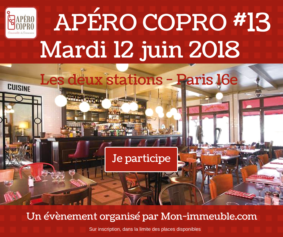 mon_immeuble's tweet photo. [Apéro Copro #13] : Le mardi 12 juin à la brasserie "Les deux stations". Cette soirée est offerte à nos abonnés et partenaires et ouverte à l'ensemble des acteurs nombreux sur le marché de la copropriété : copropriétaires, professionnels de l'immobilier... https://t.co/QBzhipbWVd https://t.co/3viibcq2Ft
