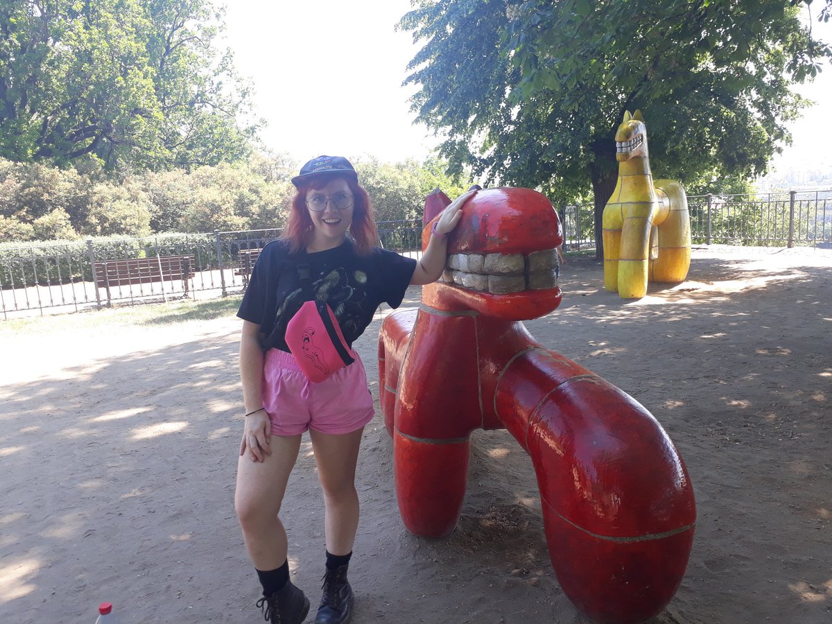 Clairekoolkat's tweet photo. I'm in Prague. My show for the @praguefringe starts May 25. If you're also in Prague, why don't you come along.
Here I am with a big dog.
#IWishIOwnedAHotelForDogs #praguefringe #Prague https://t.co/LeNvDkdvYR