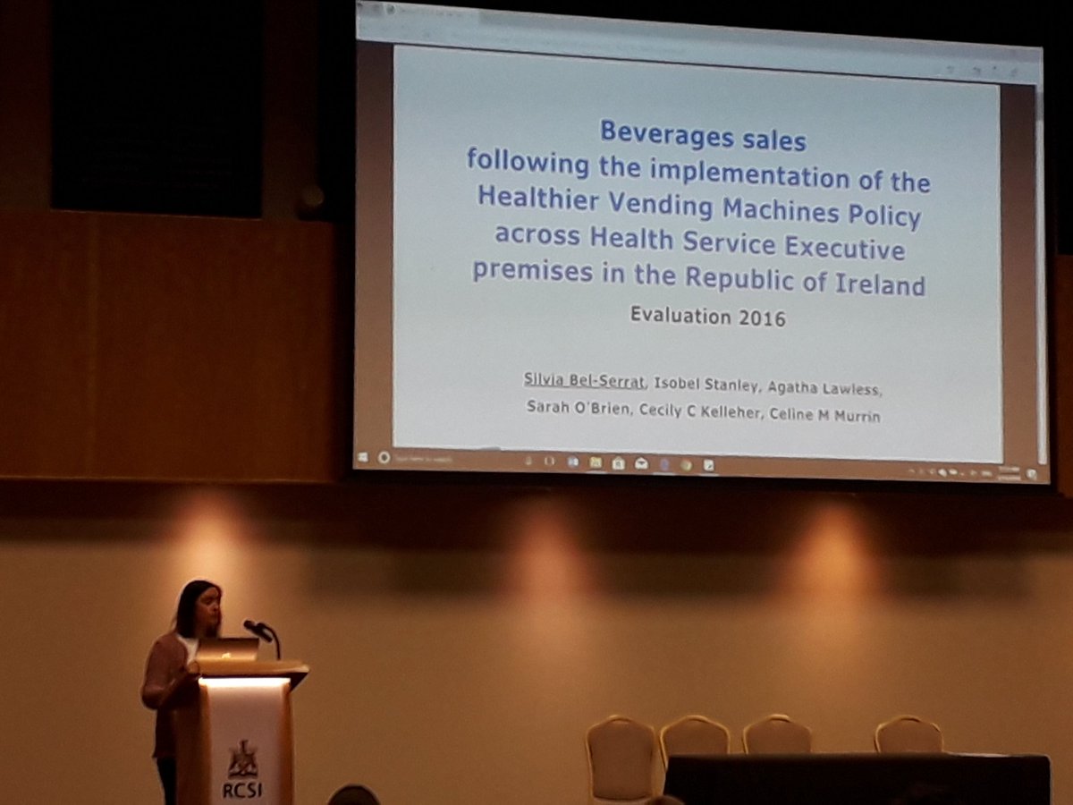 ASOIreland's tweet photo. .@silviabserrat presenting results from the implementation of the Healthier Vending Machines Policy across @HSELive premises @ #ASOI2018 https://t.co/DPvJ9RtD2h