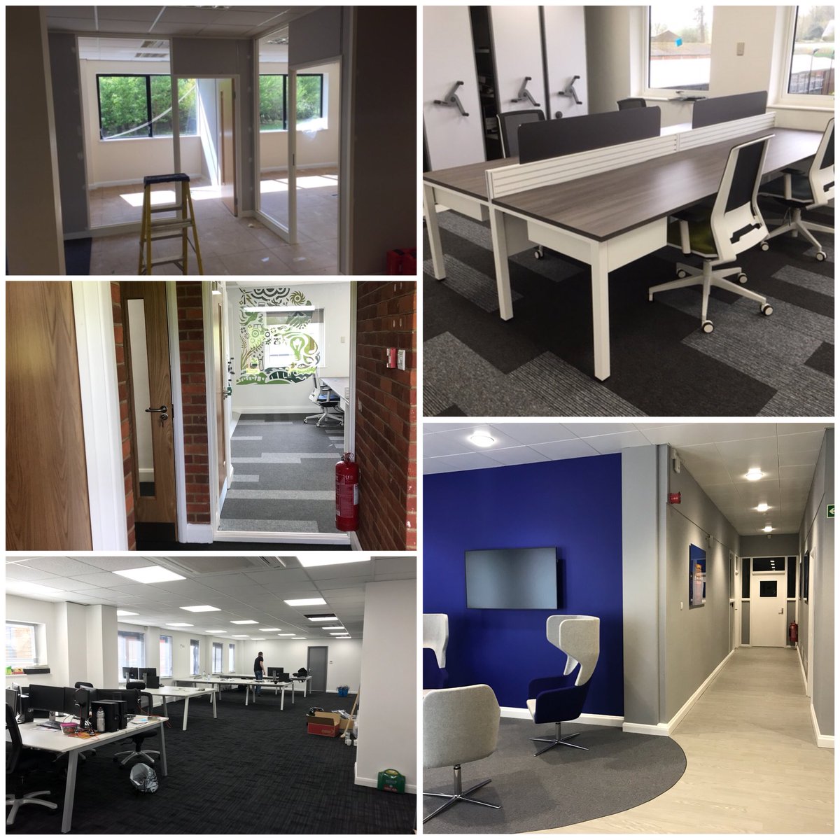 1Sourceone's tweet photo. We’ve been working on so many #interiorsprojects recently in a #recordyear Just a few tasters before we release new case studies and profiles. #office #commercial #interiors #refurb #fitout #greatclients #greatstaff https://t.co/rUx4bAgUiE