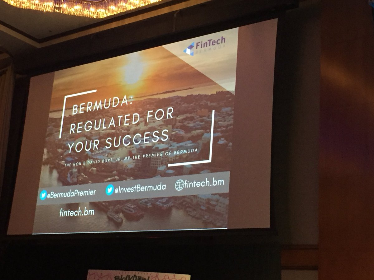 BdaKevin's tweet photo. @BermudaPremier presenting @coindesk #ConsensusNYC as #Bermuda is the first country to regulate #ICOs and #DigitalAssetExchanges #BermudaisDifferent #FinTechBermuda @investBermuda https://t.co/v6PKxZU1b0