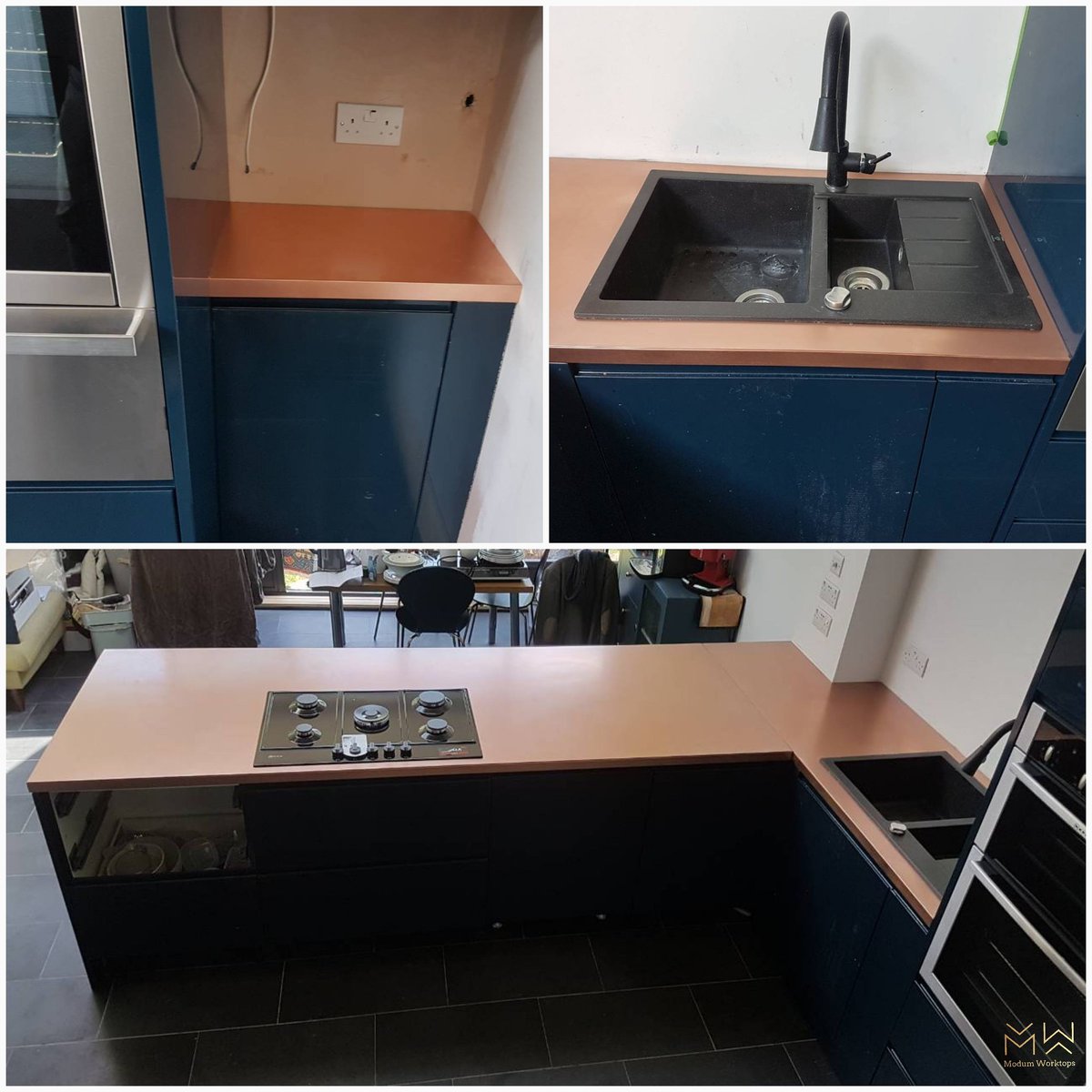 ModumWorktops's tweet image. Hand folded copper sheet wrapped around custom-made substrate in a natural copper finish. It will start to change, developing its own unique patina.#ModumWorktops #copperworktop #naturalcopper #antibacterial #madetomeasure #unique #tradectory #kitchen #worktop #newkitchen #follow