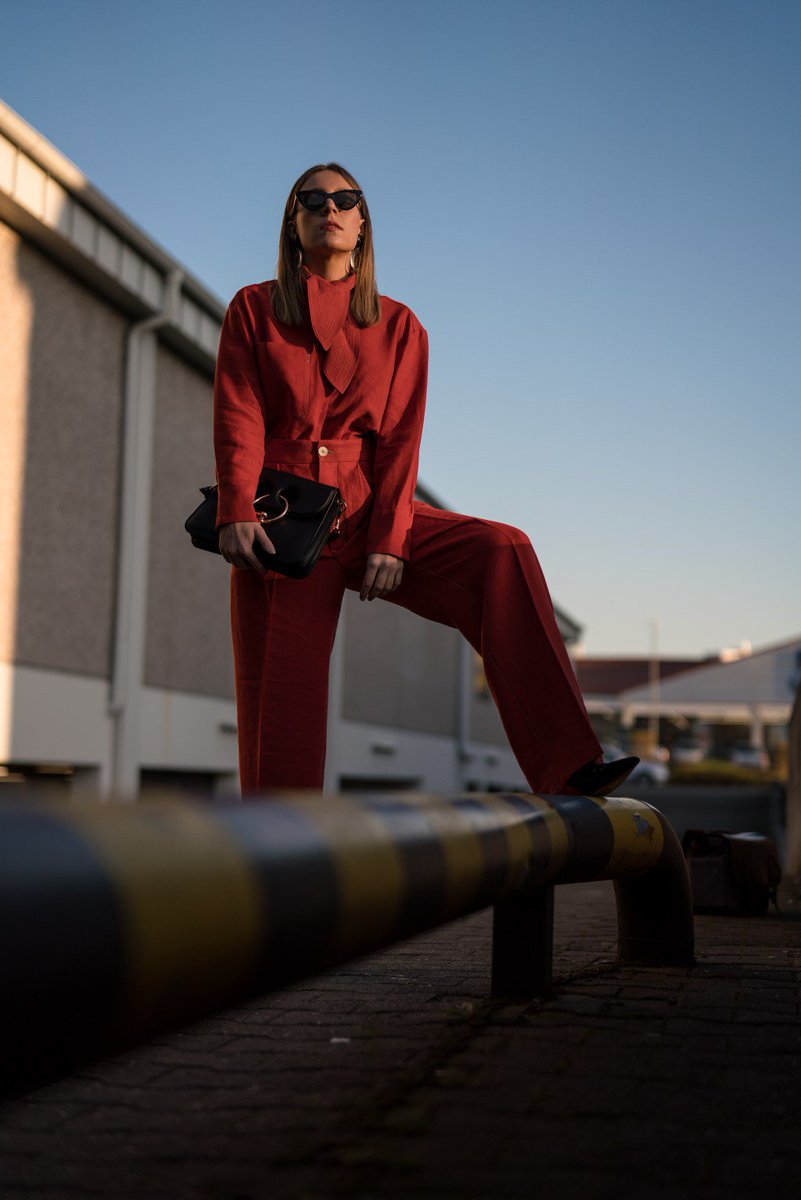 Sariiety's tweet photo. Red Twinset, J.W. Anderson Pierce Bag &amp; Cateye Sunnies https://t.co/bCjtbtmnHm https://t.co/SObuAoXpAc